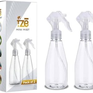 FZE Ultra Fine Mist Spray Bottles Pack of 2 | 6.76 Oz/200ml | Perfect for Hair, Plants, Cleaning & Gardening | Essential