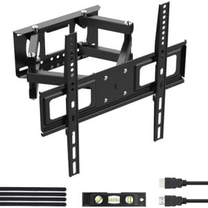 GRIFEMA TV Wall Bracket for 26-65 inch TVs - Swivel & Tilt Mount, Slim Design, HDMI Cable Included, Up to 35kg, Max VESA