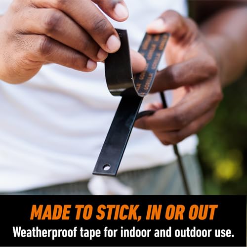 Gorilla Heavy Duty Double Sided Mounting Tape - Weatherproof Black Tape for Indoor/Outdoor Use, 1" x 120" (Pack of 1) -