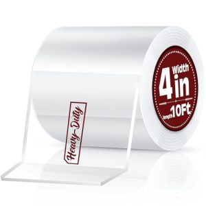 Navona 4In x 10Ft Heavy Duty Double Sided Tape for Home and Office, Clear Removable Nano Mounting Tape for Multipurpose