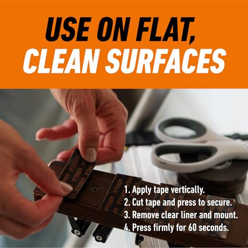 Gorilla Heavy Duty Double Sided Mounting Tape - Weatherproof Black Tape for Indoor/Outdoor Use, 1" x 120" (Pack of 1) -